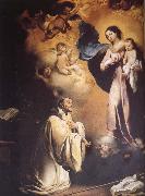 Bartolome Esteban Murillo San Bernardo and the Virgin Mary oil painting on canvas